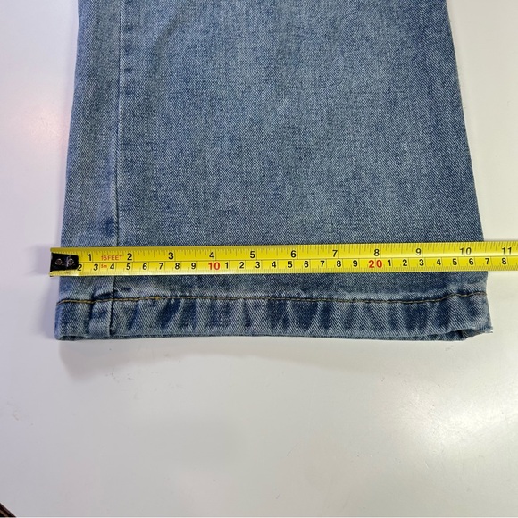 Wide Leg Blue Denim Jeans - Picture 6 of 10